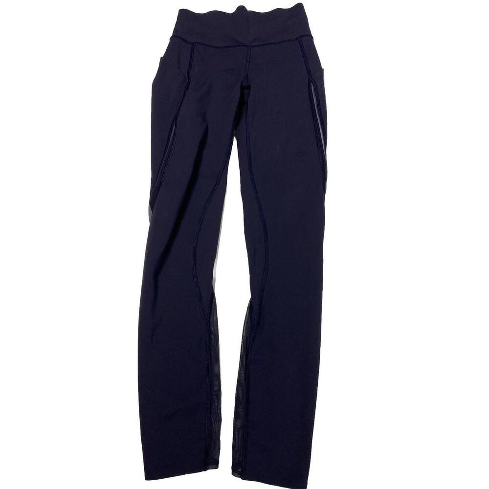 Womens LULULEMON Blue Align High Rise Pockets Crop Sz 2